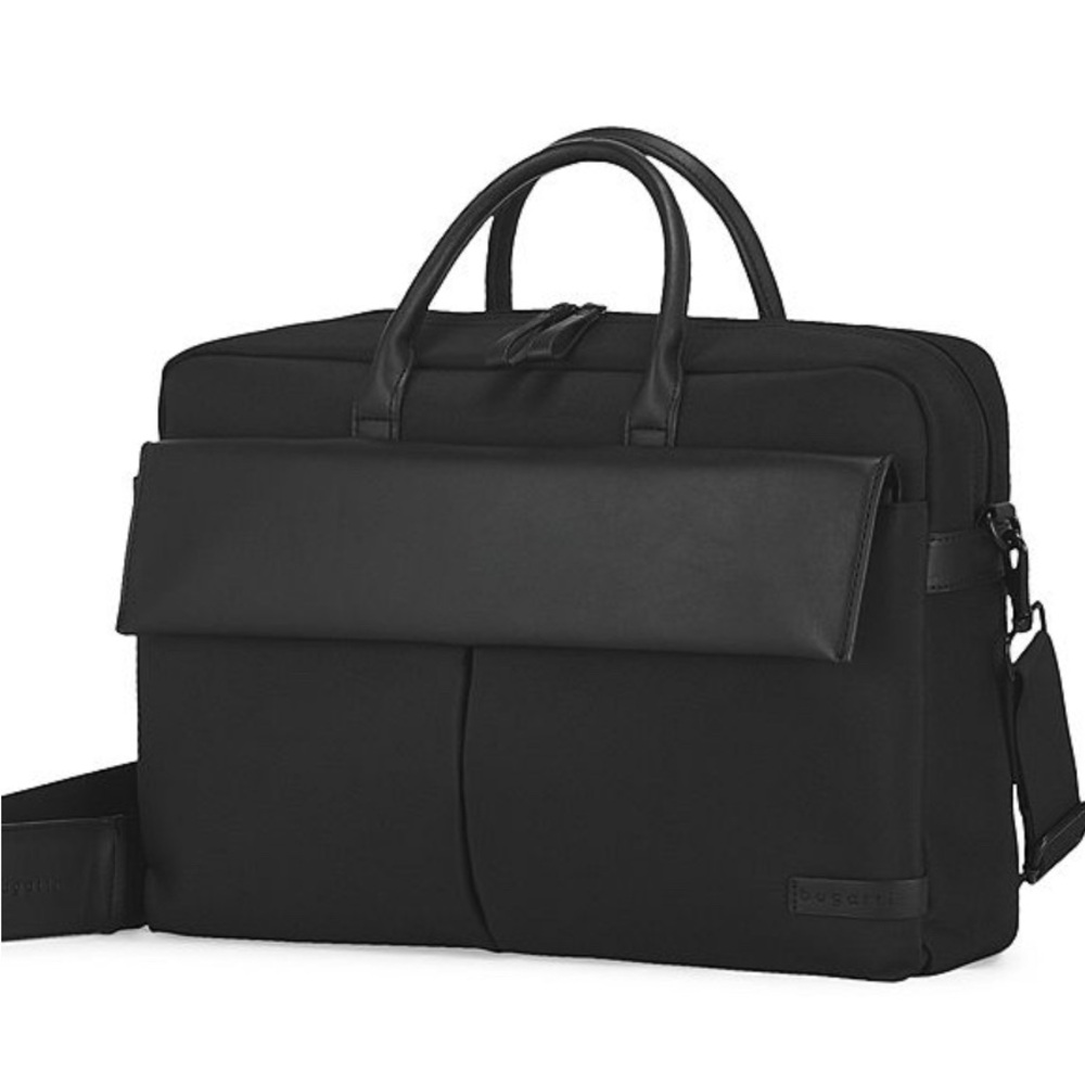 Bugatti Madison Collection Briefcase Black Unisex Trolley Pass-Through Luggage
